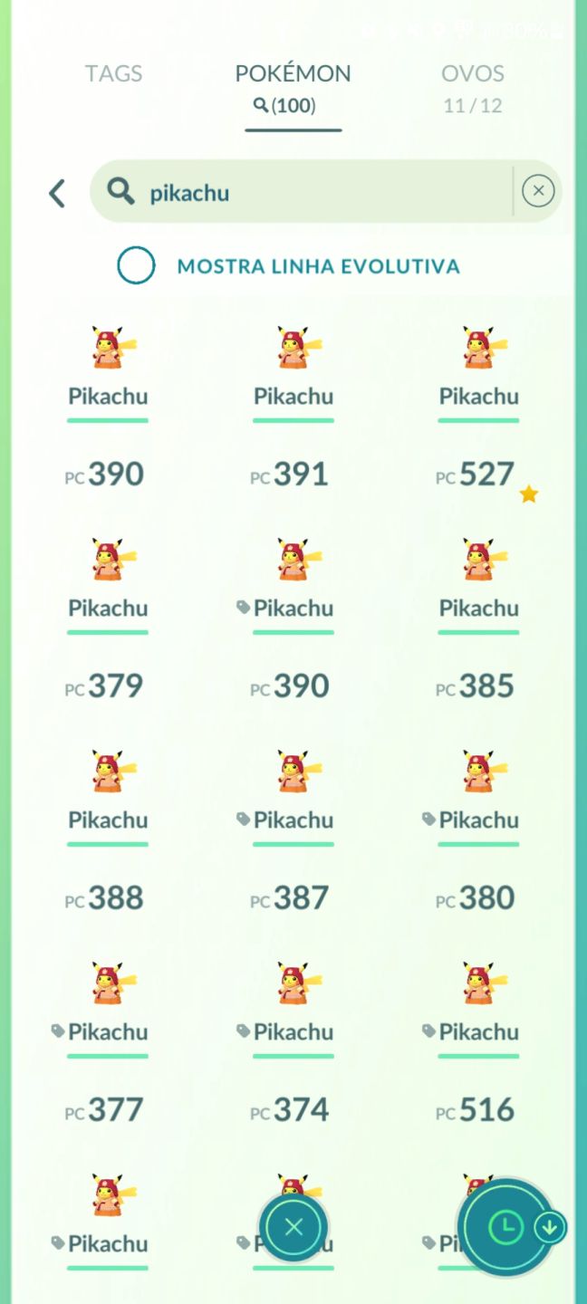 Pikachus/pichu de traje- pokemon go