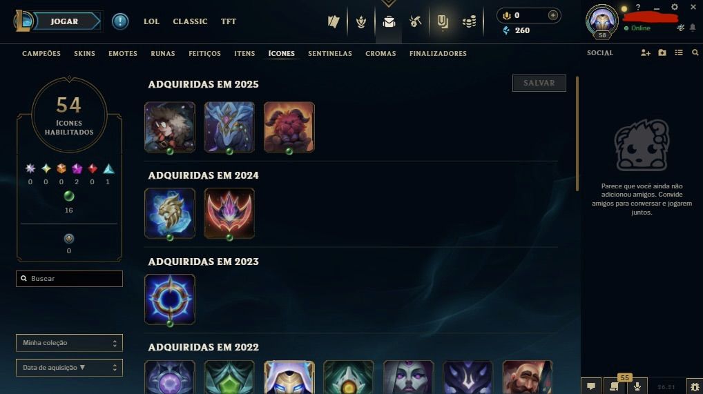Conta main irelia | unranked + emotes de elo + espólios !