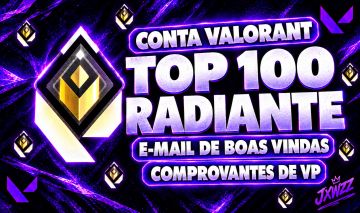 CONTA VALORANT - TOP 100 RADIANTE | CHAMPIONS 2K26 + E-MAIL + COMPROVANTE DE VP!