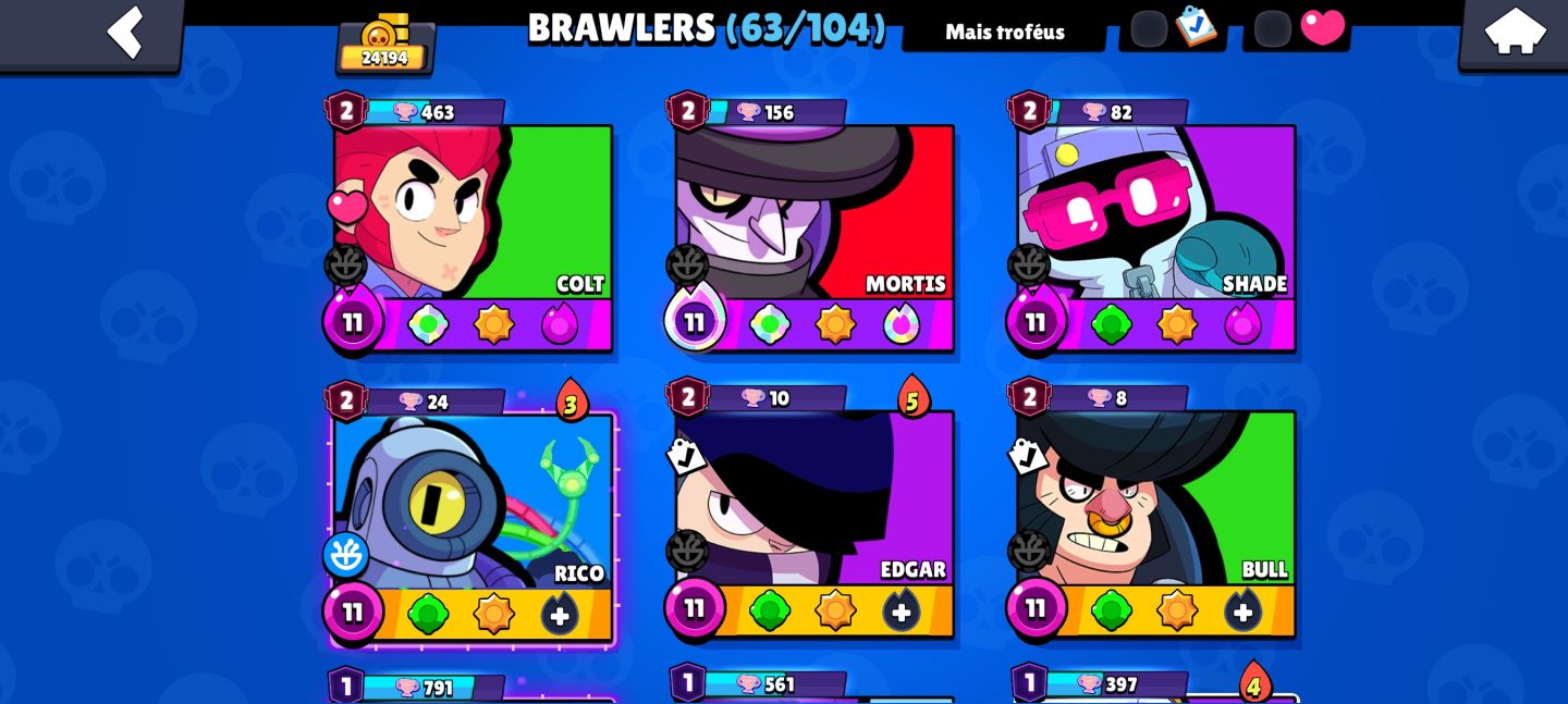 Conta brawl conta nova