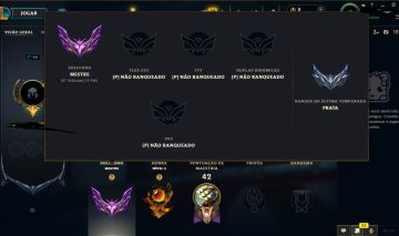 CONTA MESTRE!! LEAGUE OF LEGENDS 74% MMR GM