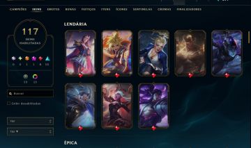 CONTA LOL | LV 289 + 117 SKINS + 177 ICONES + CONTA VALORANT | 2 VANDAL [FA]