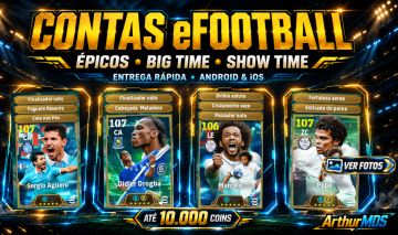 Contas eFootball | ÉPICOS, MOEDAS, BIG TIMES e SHOW TIMES