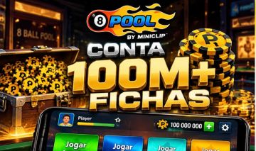 CONTA 8 BALL POOL 100M+ FICHAS