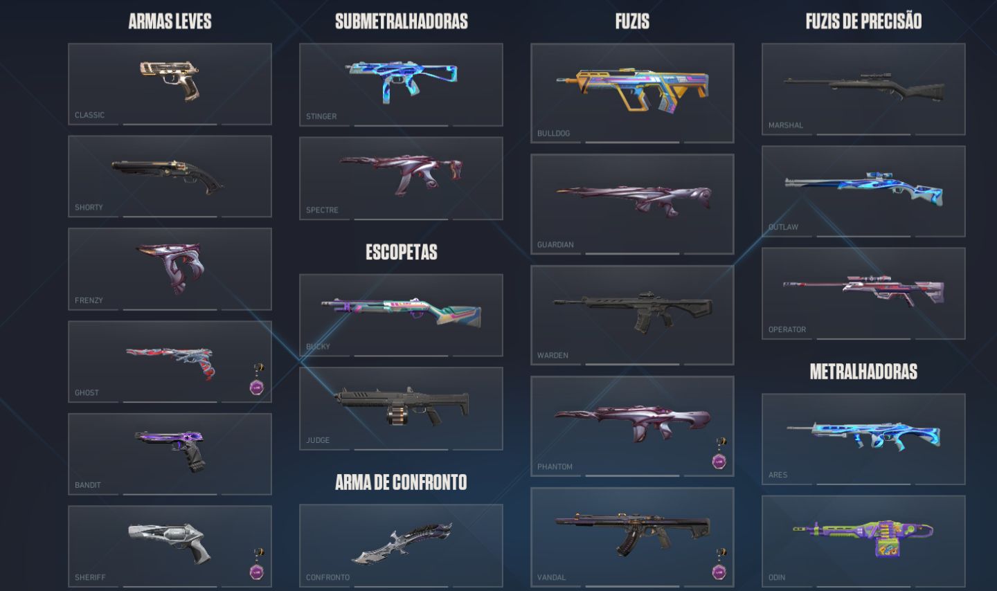 | CONTA VALORANT COM 3 FACAS | 2 VANDAL | 1 GHOST E 1 SHERIFF |