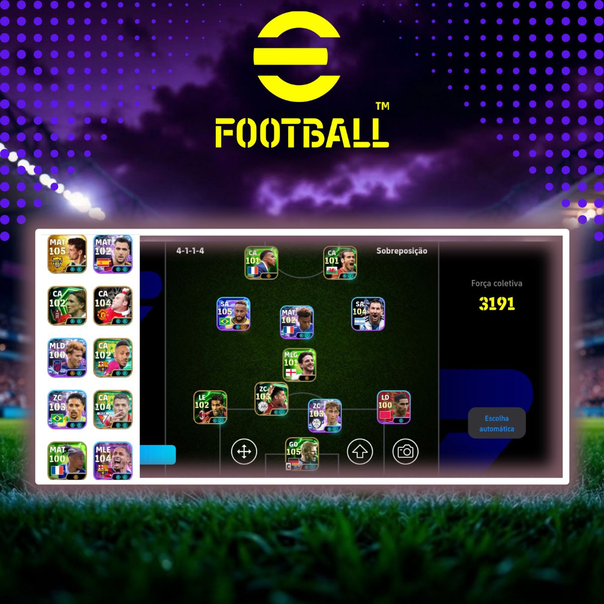 Contas de Effotball Upadíssimas Com Jogadores big time, Épicos e Famosos.