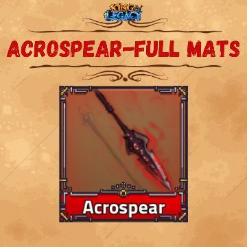 KING LEGACY - Espadas, Acessórios, Stones e Acroscythe V2 e Phoenix Blade v2
