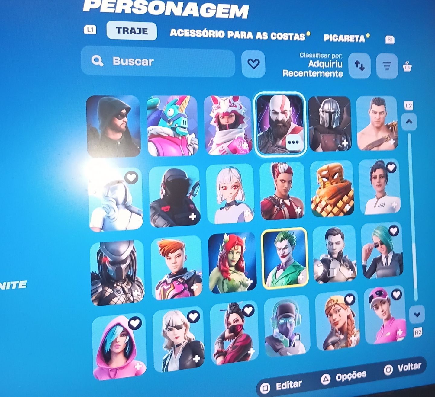 CONTA DE FORTNITE RARA- KRATOS + MACHADO LEVIATÃ + VARINHA ESTELAR + 98 SKINS