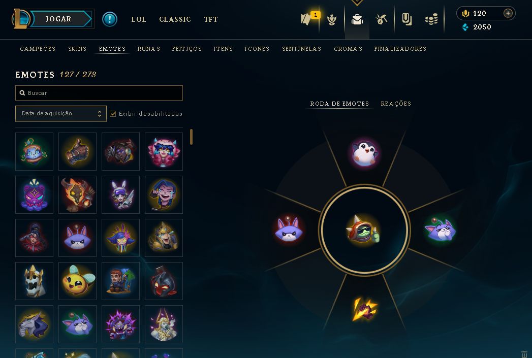 Conta LoL Nível 223 | 129 Skins | 4 Míticas + 1 Ultimate | Desde 2017