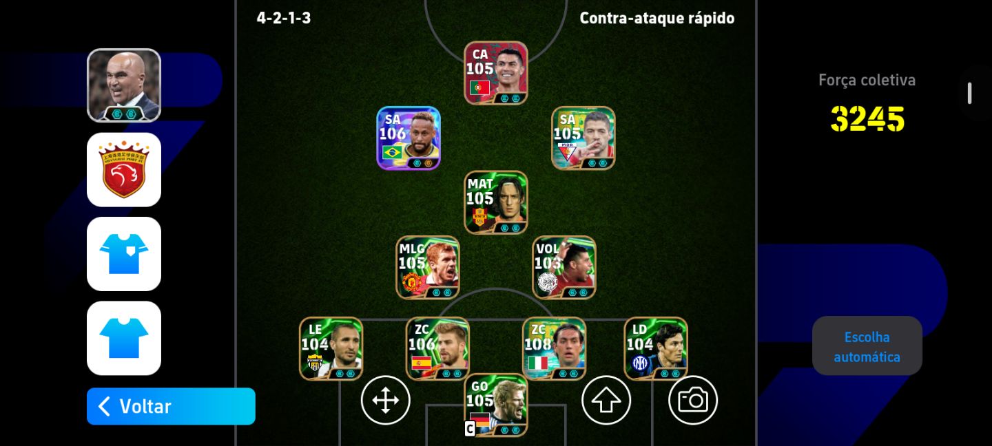 Conta Efootball RARA!! 3245 Força, Neymar blitz, Nesta Novo, Pique Novo, Ent ots