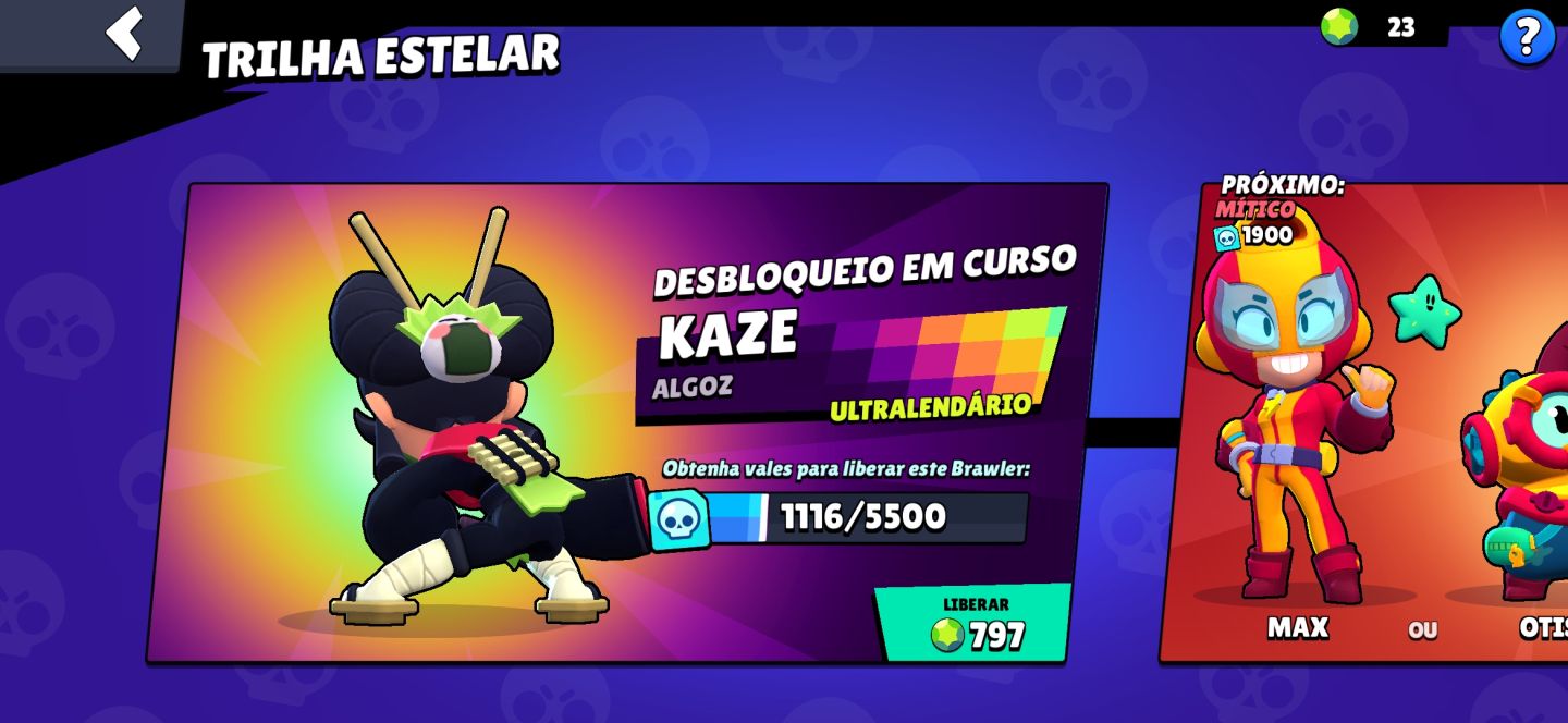 Conta de brawl stars full acesso 86 brawlers com 29 hypercargas e 15 prestigios