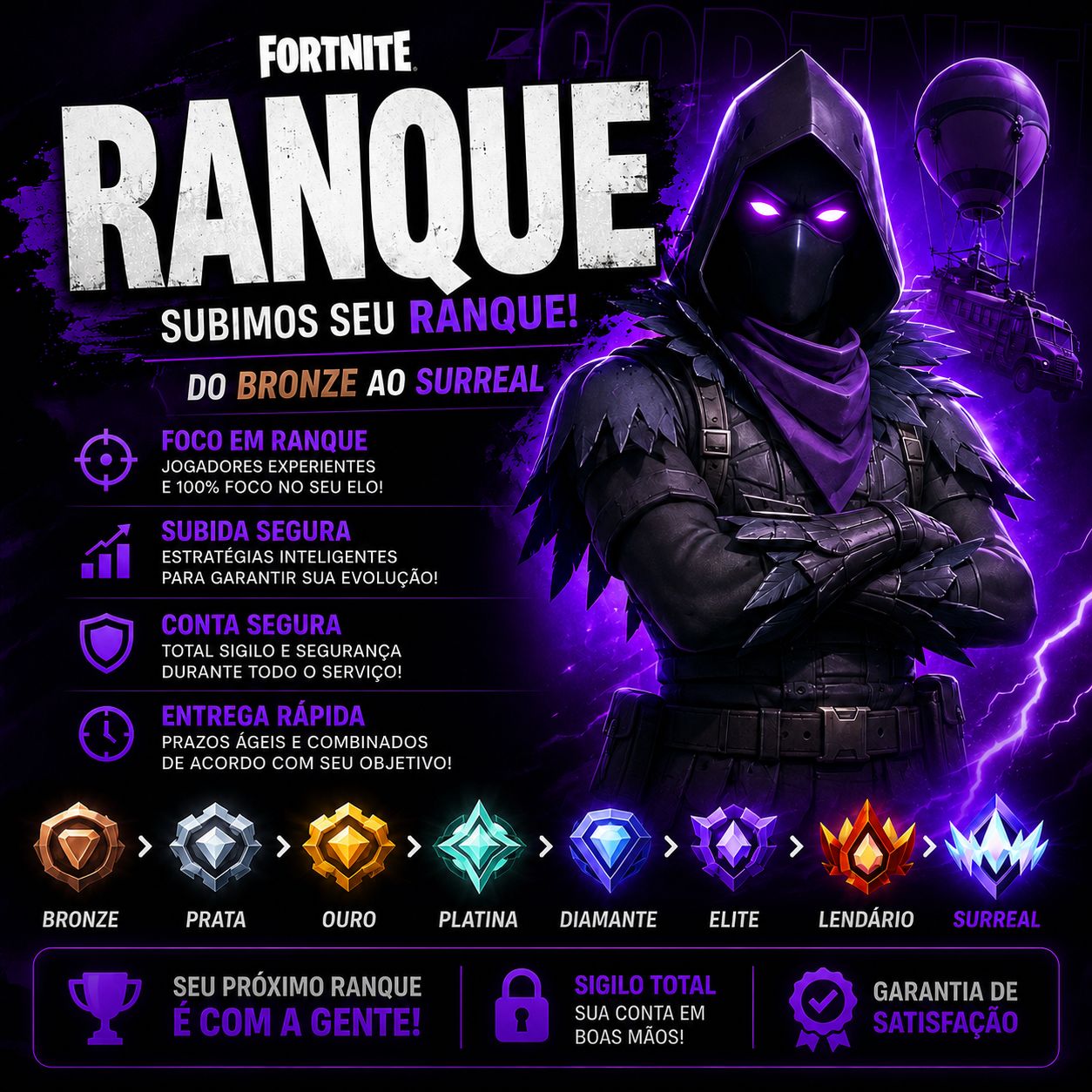 FORTNITE ELO JOB: SUBA DE RANK RÁPIDO