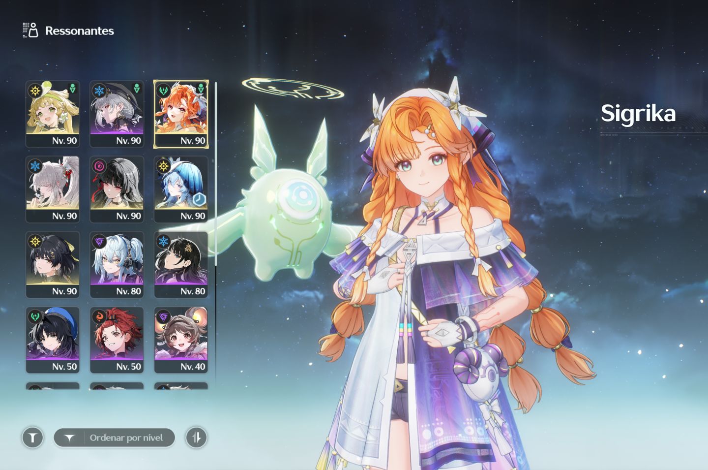 Conta Wuthering Waves - Sigrika S6 + Arma, Hiyuki + Arma e Chisa