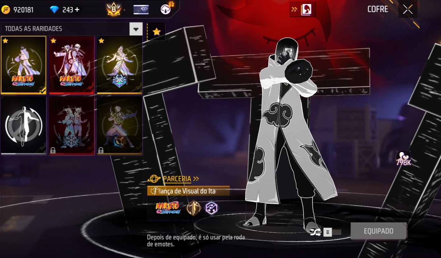 Conta Free Fire Level 83 com Segundo Passe 7 Angelicais 850+ Peitorais Prime 8
