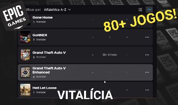 Conta Epic Games com 80+ jogos (GTA V - Epic Games - GGMAX