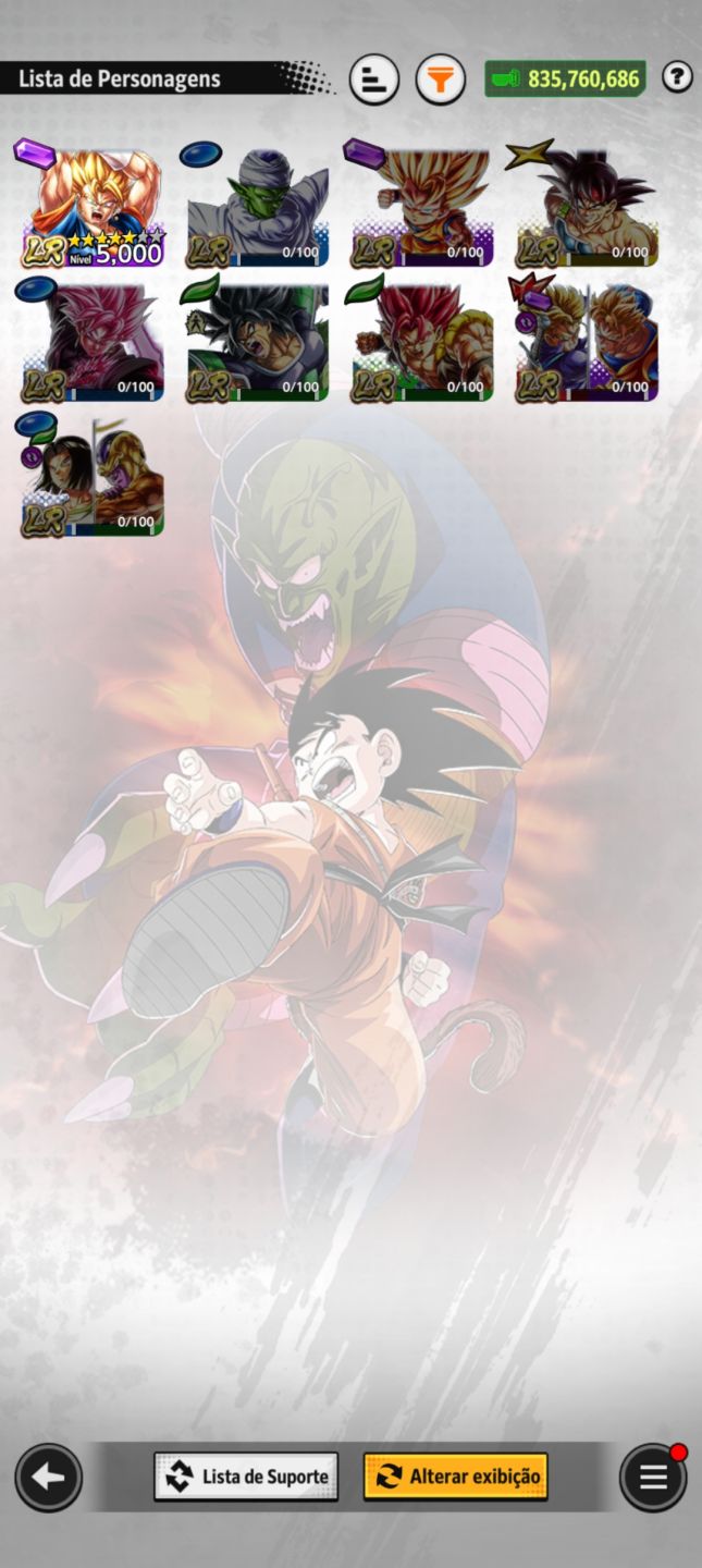 Dragon Ball Legends Conta Completa | 648 Personagens | Vários LF e ULTRA
