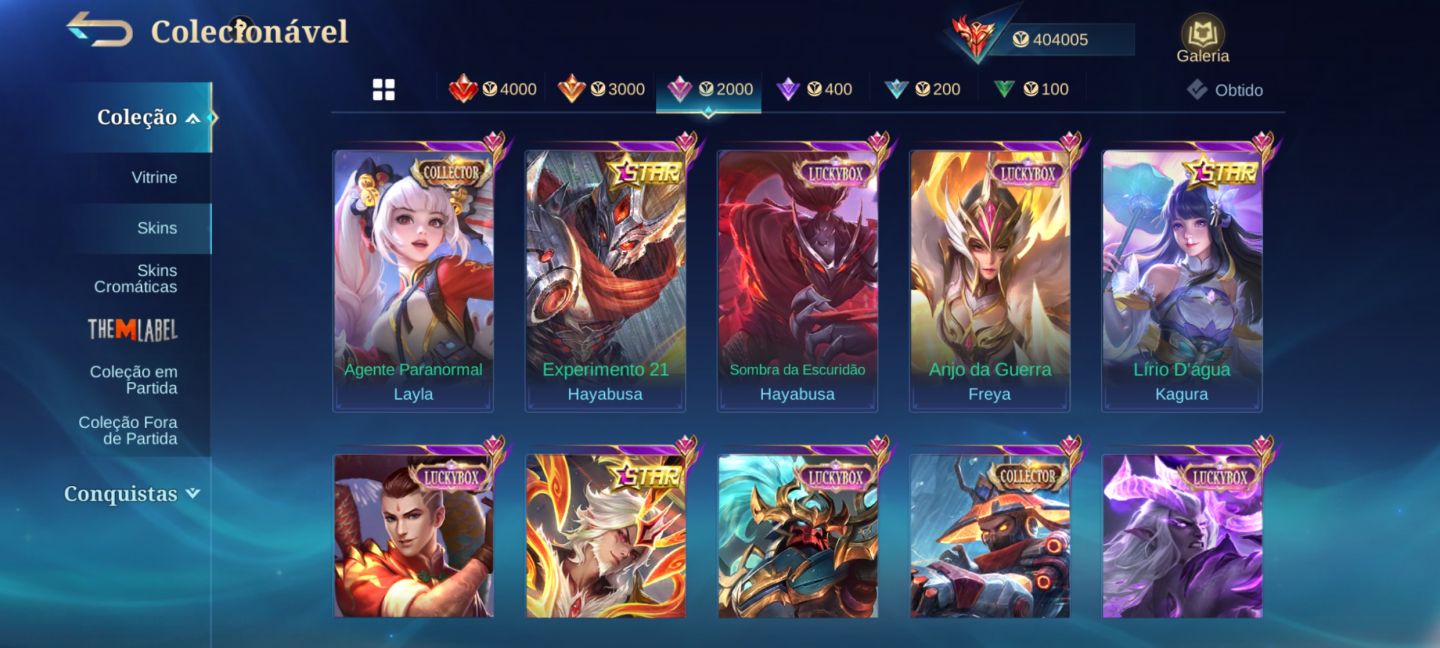 Conta - Mobile Legends