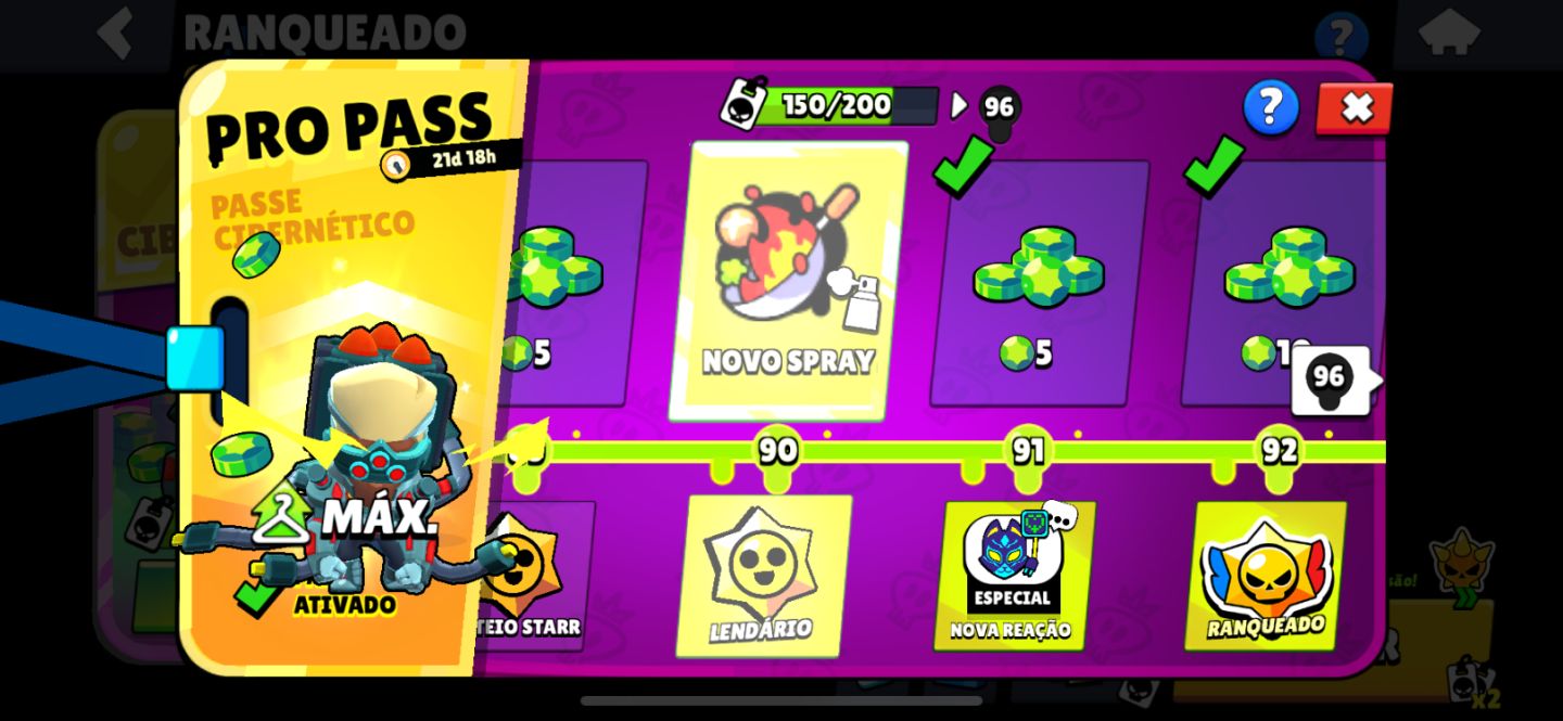 CONTA RARA E FORTE NO BRAWL STARS! | PASSES + MUITOS RECURSOS