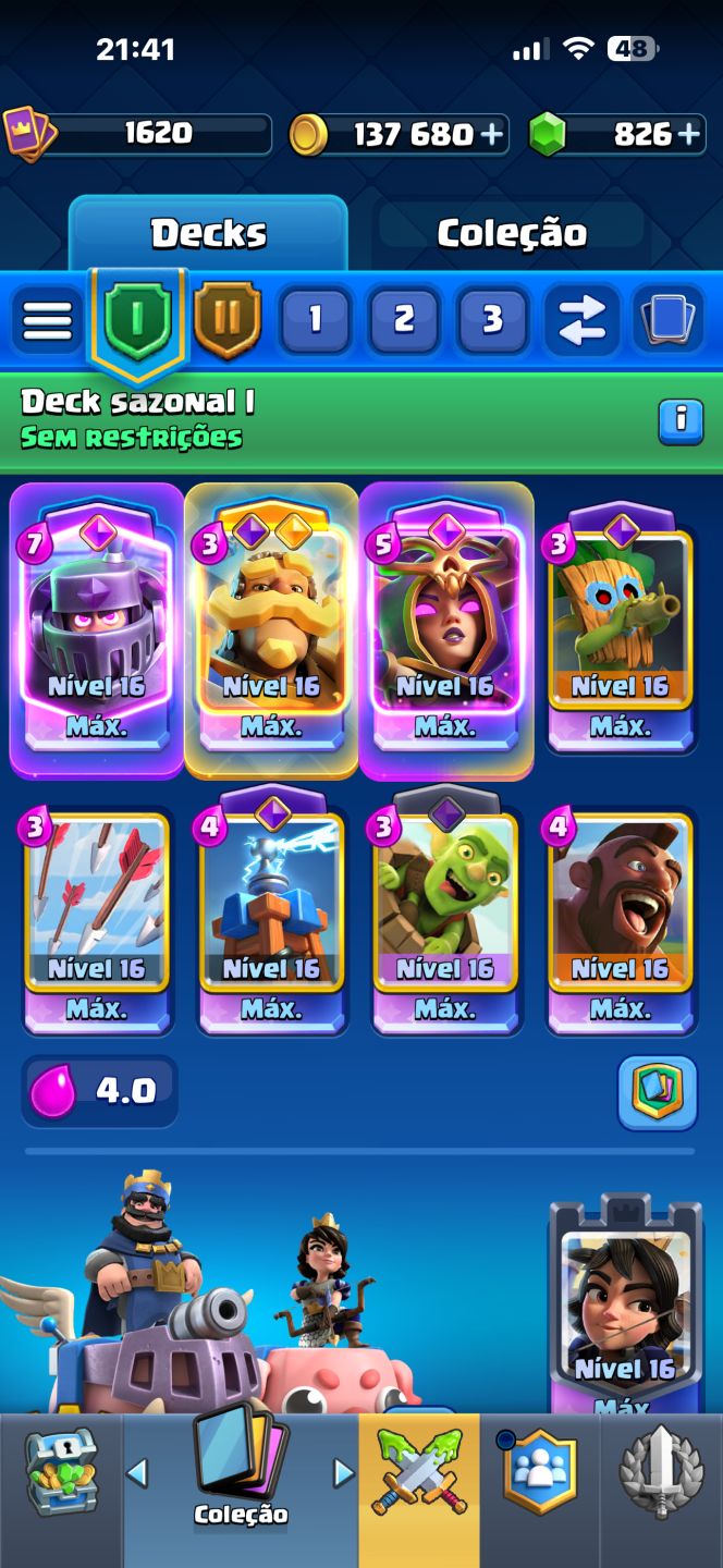CONTA CLASH ROYALE 14K DE TROFÉUS