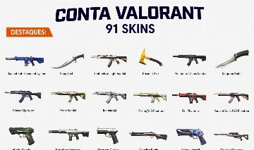 VALORANT BR 91 SKINS+3 FACAS | PRELUDE, PRIME, ION, SOL E REAVER OP | NIVEL 540