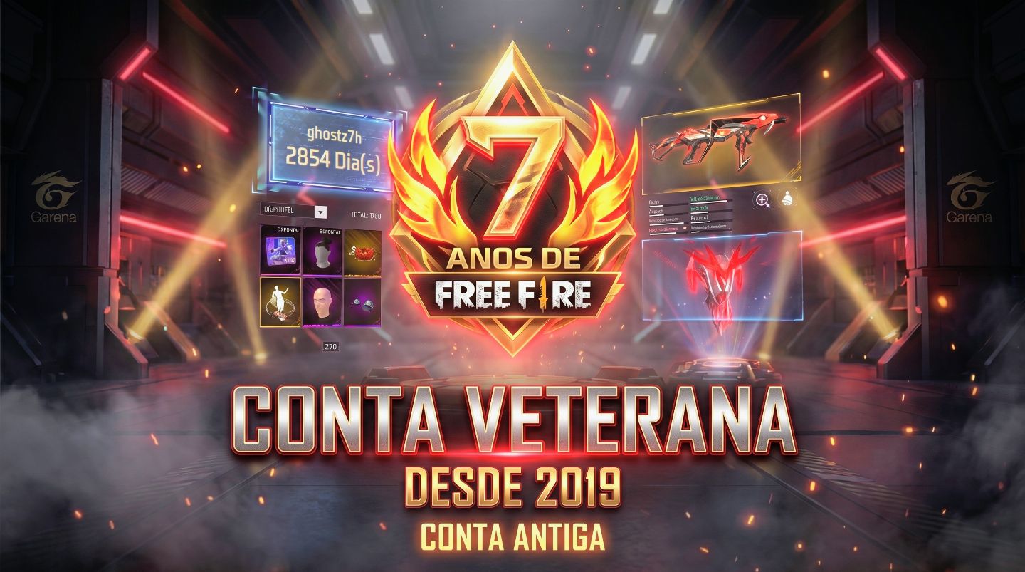 -30% FREEFIRE | PRIME 7 DESDE 2019 | BARBA CABELO ROSA RARO, ANGELICAIS E 4 EVOS