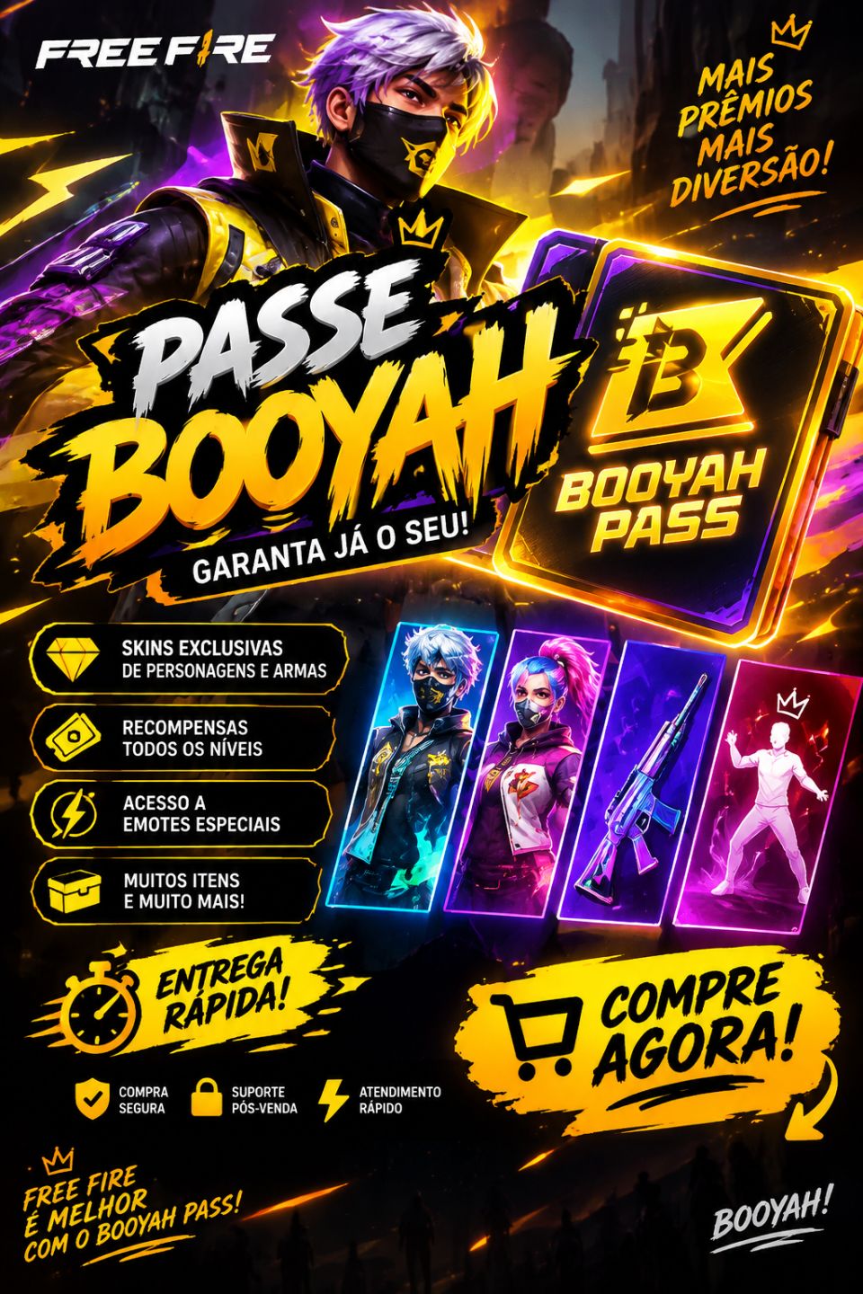 Passe de free fire barato