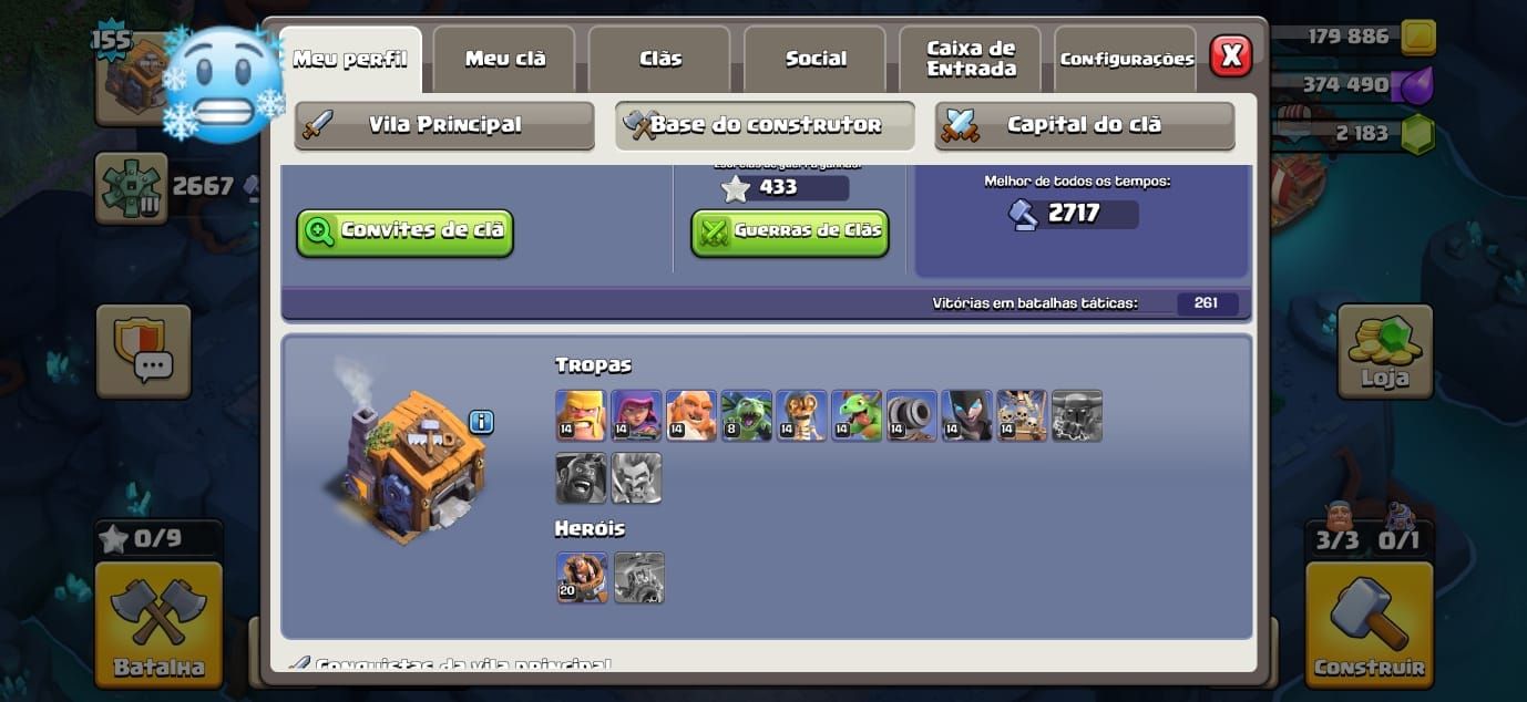 CONTA COC + CV14 FULL + BASE DO CONTRUTOR FULL + NIVEL 155 + SUPERCELL ID