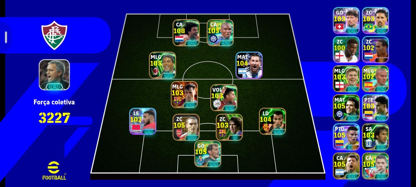 Conta eFootball 3227+ FULL BRABA DO R10 GULLIT E ETOO