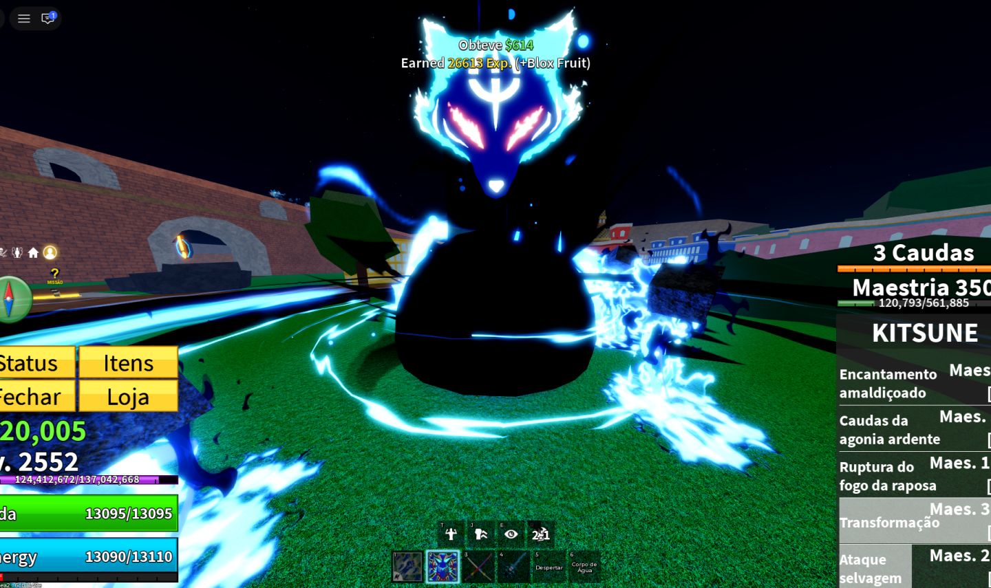 Conta de Blox fruits full com Kitsune Ingerida, Raças v4 Cdk, Sg, Control