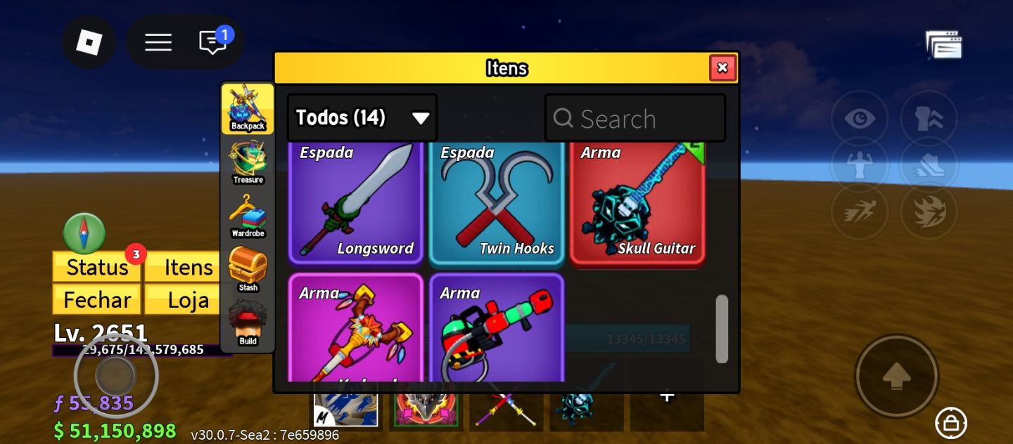 Conta de roblox - blox fruits