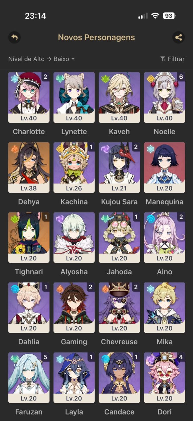Conta Genshin Impact (Informações na descrição)