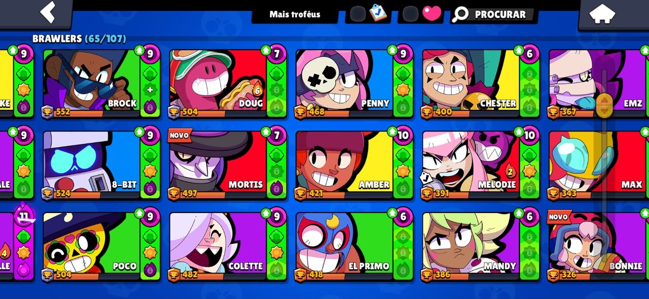 Conta de Bralw Stars (154 SKINS, conta antiga criada a 2019 e 22k de troféu)