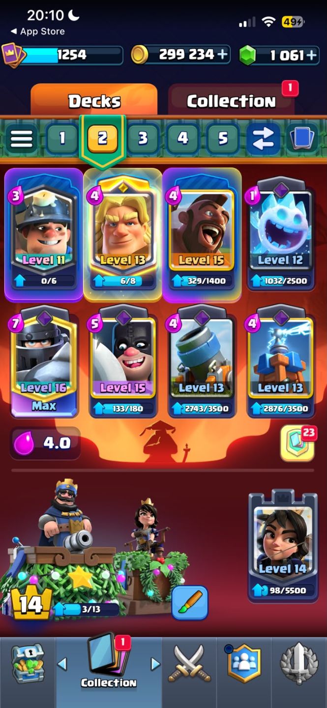1 x CONTA CLASH ROYALE 7 ANOS | Mega Cavaleiro NV15 |+7,5k troféus (Arena 20)