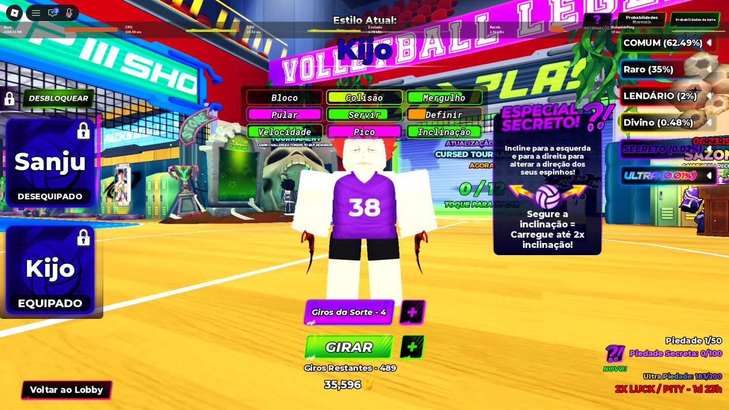 Conta com 1ultra e 6 secretos voleiboll legends/haikyu legends