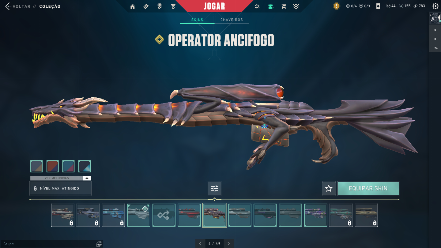 Valorant, Conta desde o Beta, recheada de skins, pacote ancifogo completo