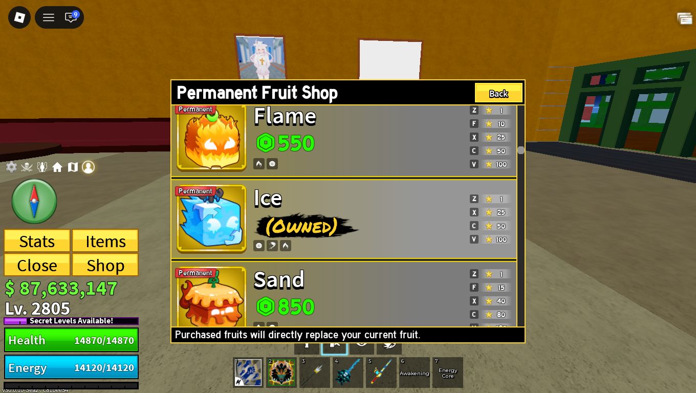 CONTA COM DRAGON PERMANENTE E GAME PASS BLOX FRUITS | ENTREGA IMEDIATA