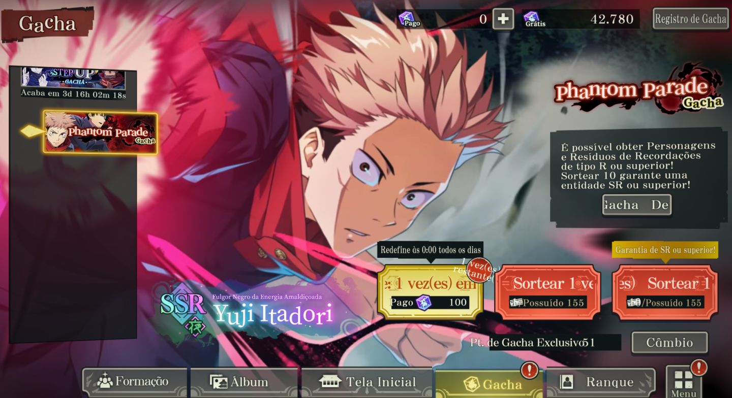 [ENDGAME] JJK Phantom Parade | TWHKMO | 42k+ Gems | 155+ Pulls/Tickets