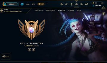 CONTA LOL MONO JINX 1KK E 500 DE MAESTRIA COM 400 SKINS