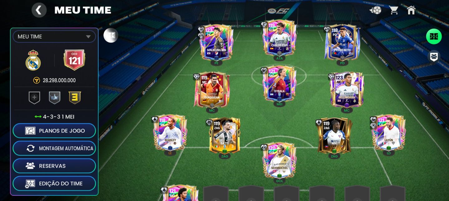 CONTA FC MOBILE 27 GER 121 ( JOGADORES UPADOS FULL, PODE IR DO GER 125/126)