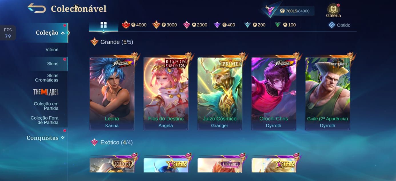 Conta Mobile Legends, com Muito Skins e Recursos