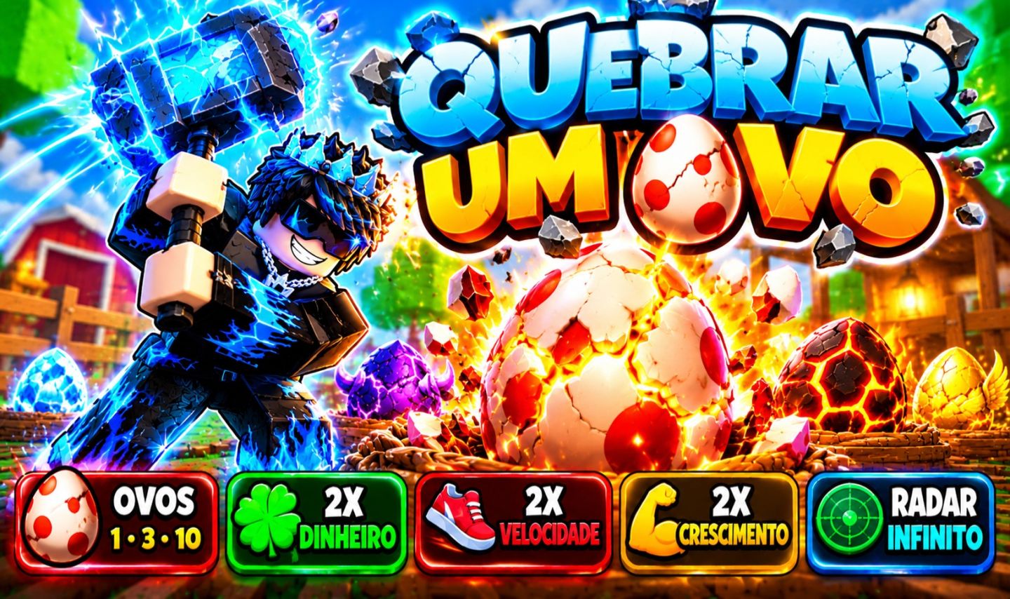 QUEBRAR E ROUBAR UM OVO | GAMEPASSES + OVOS | VIA PRESENTE | MELHOR PREÇO