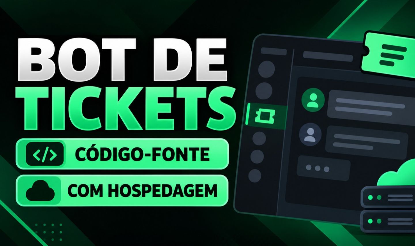 Bot de Tickets para Discord | Painel Profissional e Personalizado hospedagem