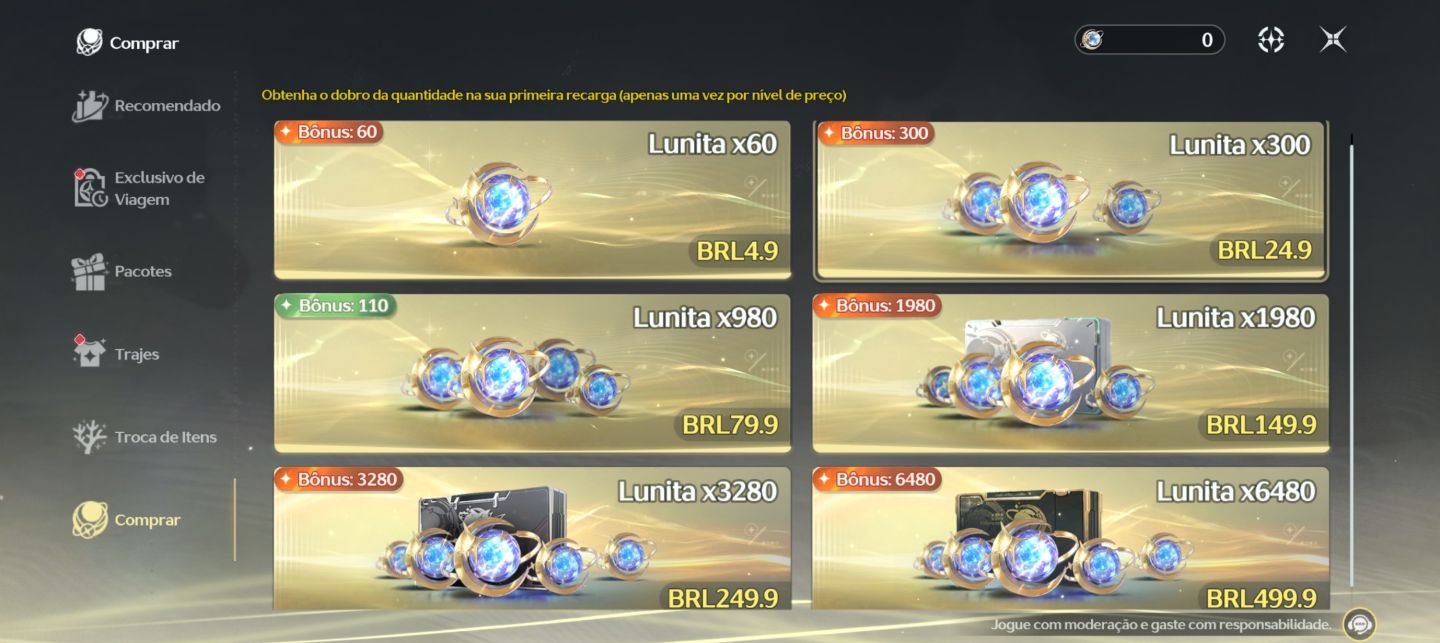 CONTA WUTHERING WAVES NV.73 + 13 PERSONAGENS T5 FASE DE SOL-3 RANQUE 8