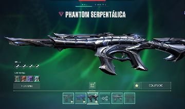 Conta valorant ouro 2 com skin de Phantom serpentalicá