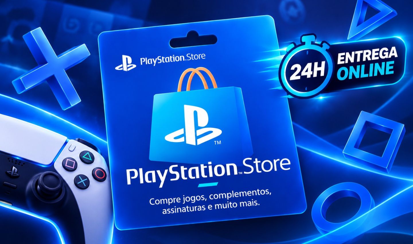 GIFT CARD PLAYSTATION - CARTÃO PRESENTE PSN / SALDO - BRASIL - 24H ON
