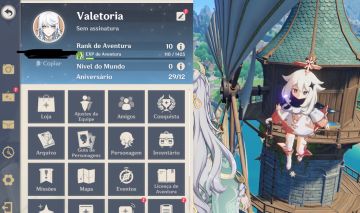 CONTA INICIANTE COM ZIBAI, VESNA, MIZUKI E KEQING (c/skin)