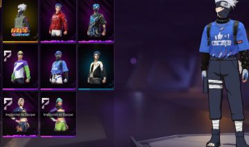 Conta FF básica, skin do kakashi, 8 outras skins prime 2