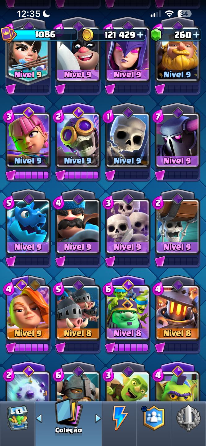 Conta de Clash com 8k troféus