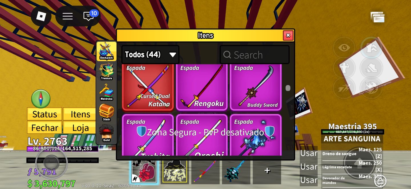 Conta blox fruits com KITSUNE e DRAGON Perm mais