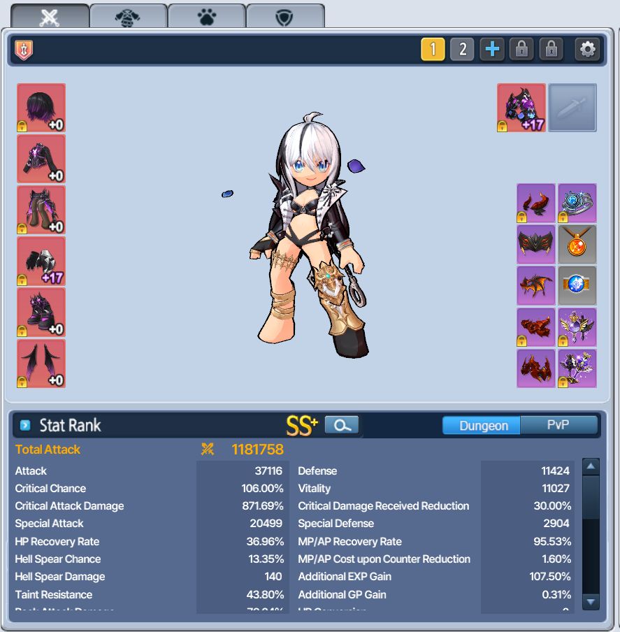 Conta EndGame GrandChase Classic C-Lvl 635 | Média da conta 1KK+